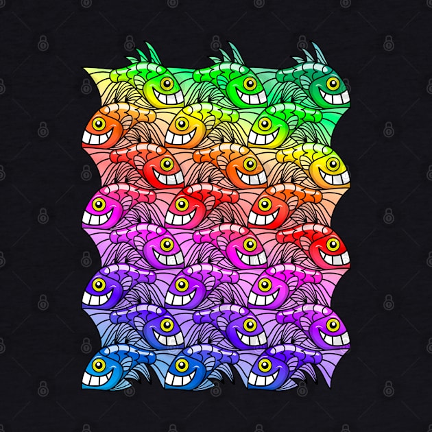 Rainbow fish Escher style by Maxsomma